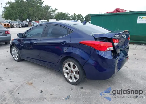 2012 Hyundai Elantra Limited from USA, damaged, VIN 5NPDH4AE9CH087139